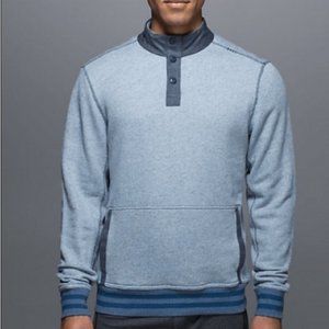 Lululemon Le Pullover Heathered Blue Sweatshirt Sweater Men's Medium